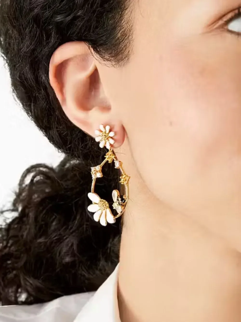 Kate Spade Dazzling Daisies Statement Hoops